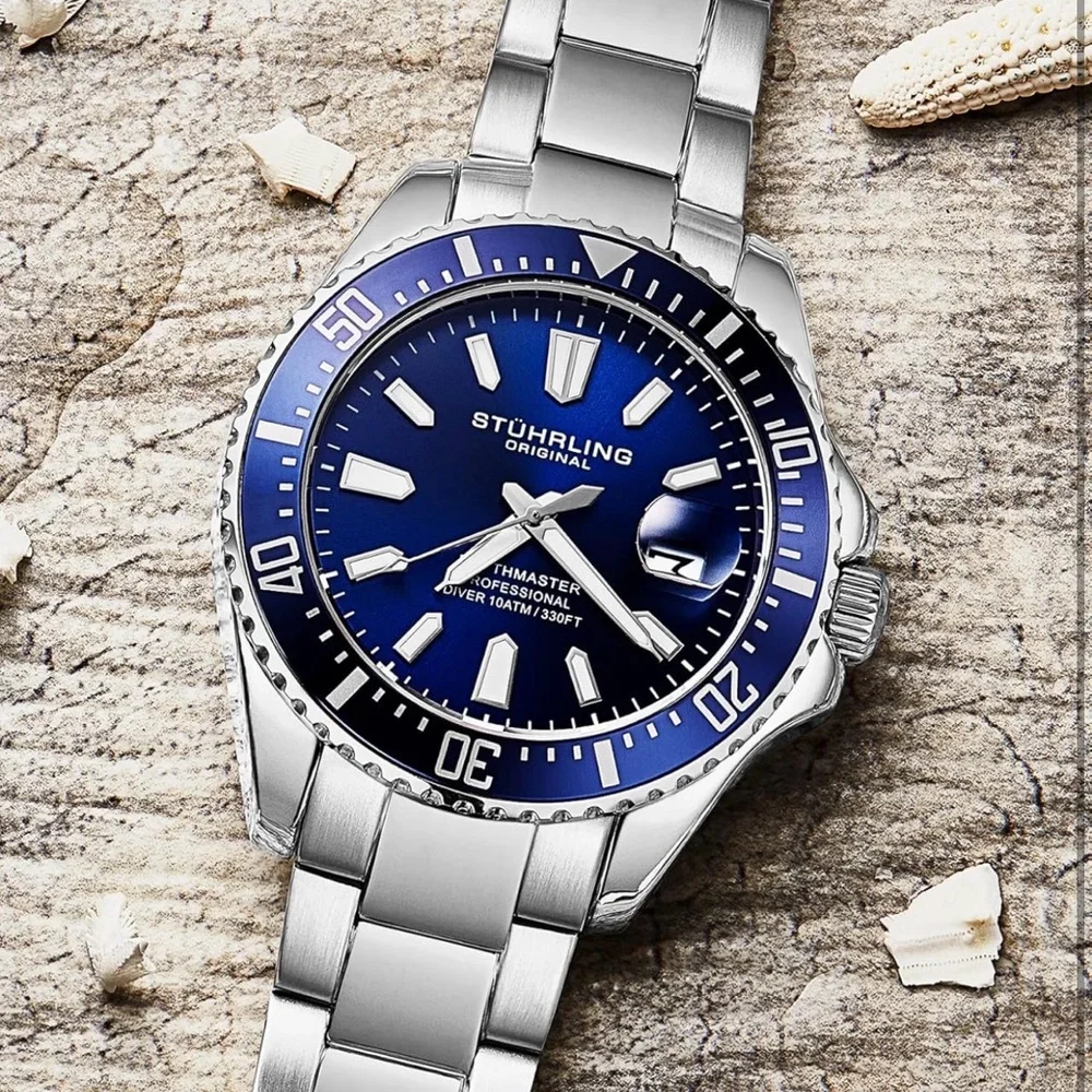 Stuhrling Original Blue and Silver Dive Watch - Picture 3 of 13